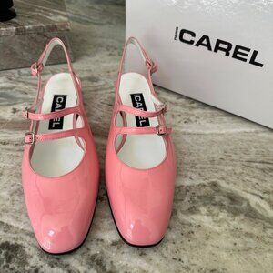 CAREL Pêche Patent Mary Janes in Candy Pink ~ size 39, BNIB!